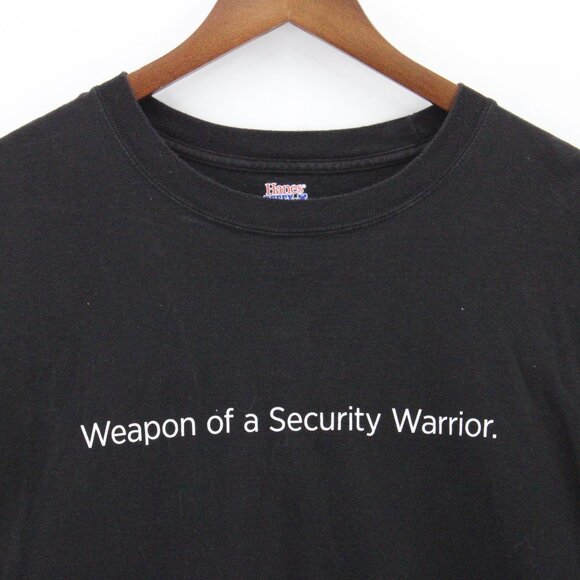 SPLUNK Shirt Men Black Short Sleeve Weapon Security Warrior Graphic Logo Sz 2XL - Picture 5 of 9
